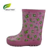 Frog Patten  Kids' Rubber Rain Boots for Girls